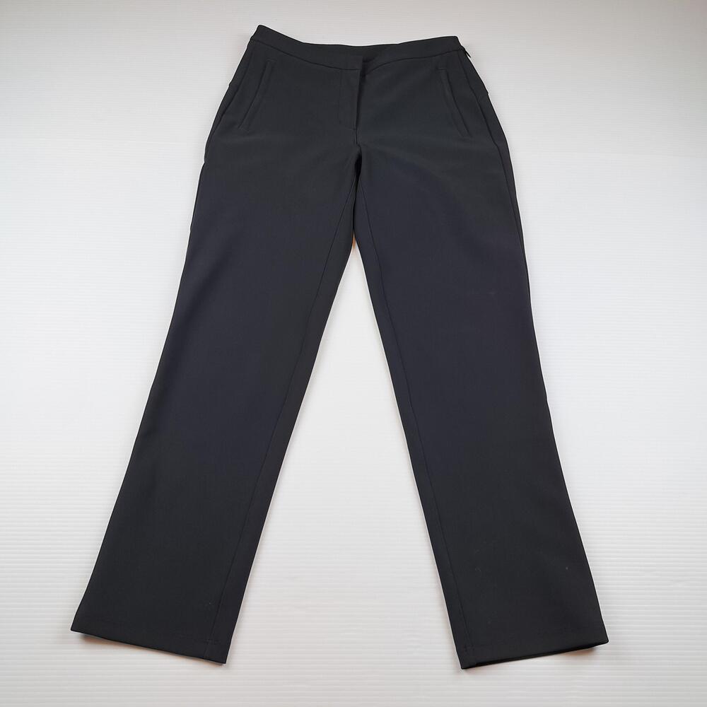 Lululemon Pants Womens 4 Black Straight Leg Dress Trousers Zip Pocket Career